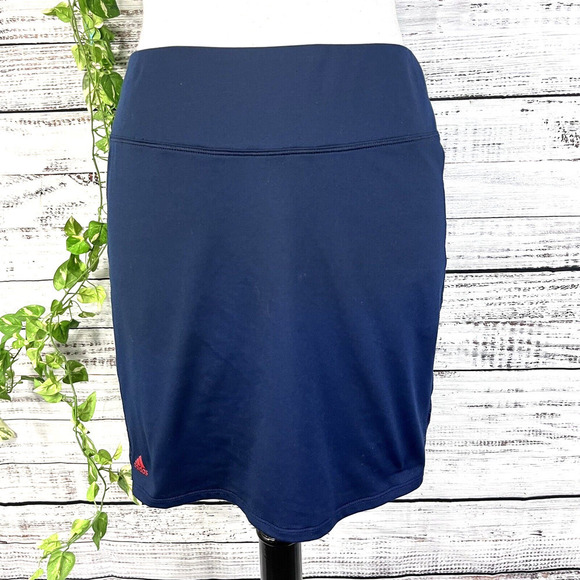 Adidas USA Golf Skirt Skort size Large Navy Blue Stars Lace Red Athletic Fitness - Picture 1 of 10